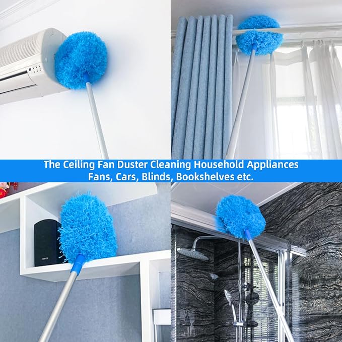 Ceiling Fan Duster Retractable Ceiling Cleaner Reusable Microfiber Ceiling Fan - Image 4