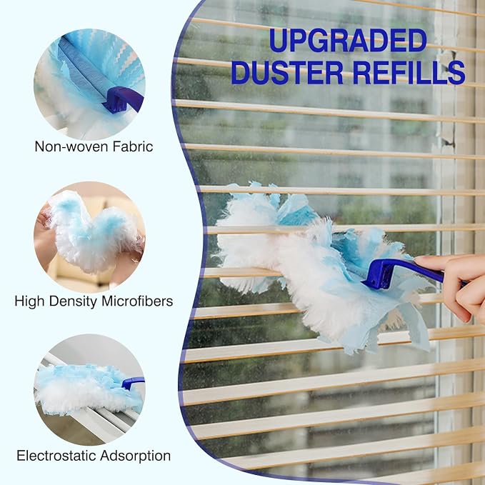 40 Count Duster Refills, Disposable Static Dust Removal Brush Replacement Head - Image 2