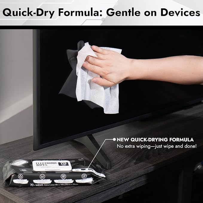 Air Jungles Electronic Wipes Screen Cleaning 70 Count, No Cloth Needed - Image 2