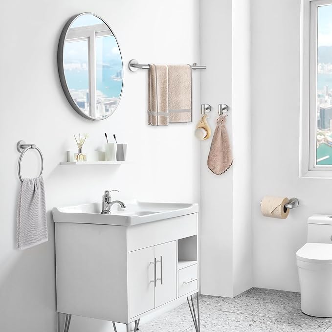 TQKAG Brushed Nickel Bathroom Hardware Accessories Set - Image 8
