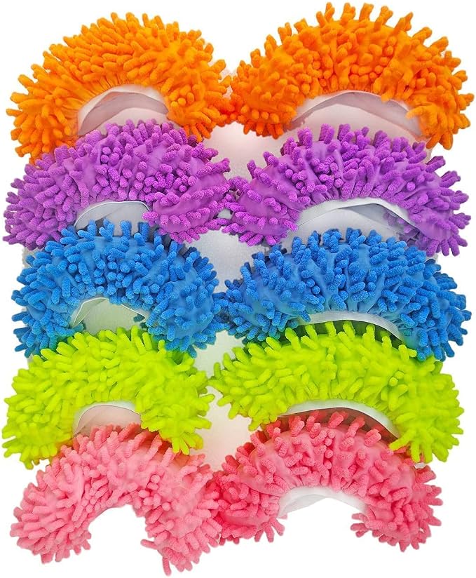 5 Pairs Multi-Function Dust Duster Mop Slippers Shoes Cover, Soft Washable - Image 6