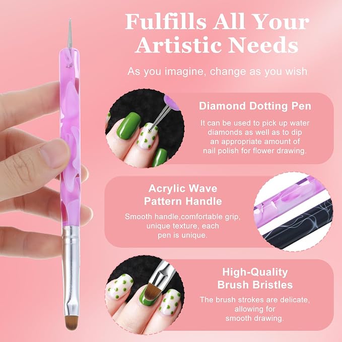 4 Pcs French Tip Brush Nail Art Brush Tools - Image 4