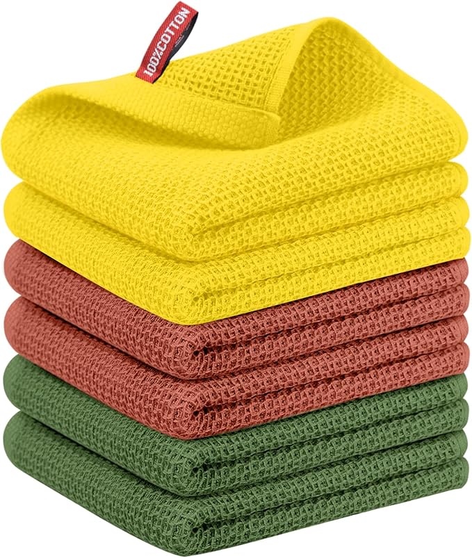 Nialnant 6 Pcs Kitchen Hand Towels, 100% Cotton Dish Towels by Nialnant