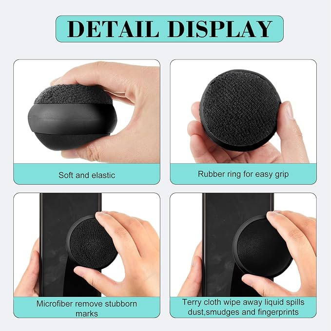 Suclain 4 Pack Touch Screen Cleaner Balls Phone Cleaning Ball Microfiber Touch - Image 3