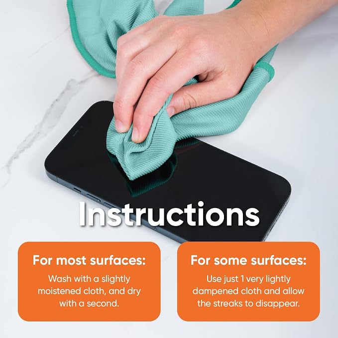 Superio Microfiber Glass Cleaning Cloth, Mirror & Window Miracle Cloth Lint & - Image 7