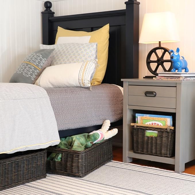 The Basket Lady Under The Bed/Basic Wicker Storage Basket, 20 in L x 14.5 in W - Image 4