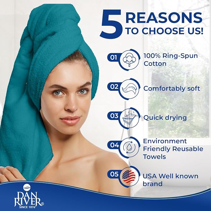DAN RIVER 8 PC Luxury Bath Towels - Image 5