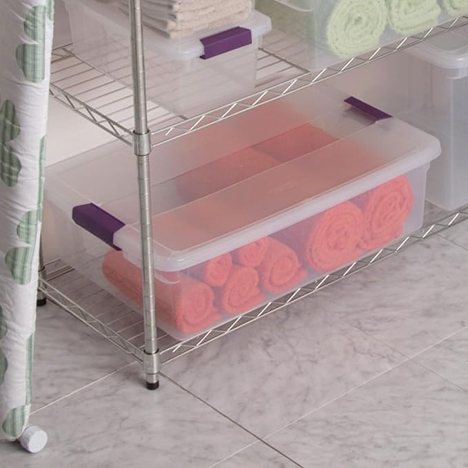 Sterilite 18-Pack 32 Quart ClearView Latch Box, Stackable Organizer Bins - Image 5