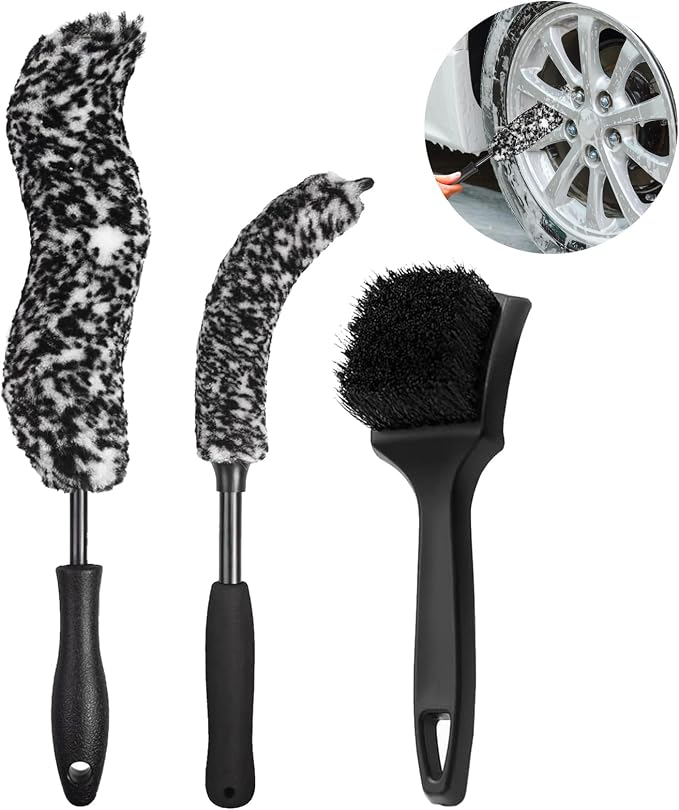 Bendable Wheel Brush Kits Soft Microfiber Wheel Cleaner Brush Synthetic Woolies by Unknown