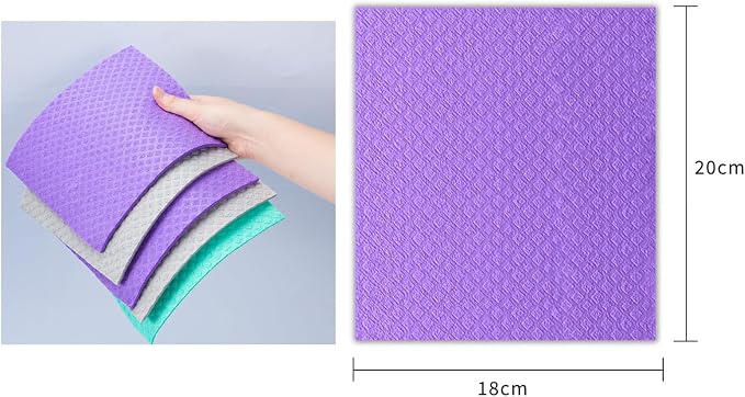 Swedish Dishcloths for Kitchen 5 Pack – Super Absorbent, Eco-Friendly Reusable - Image 2
