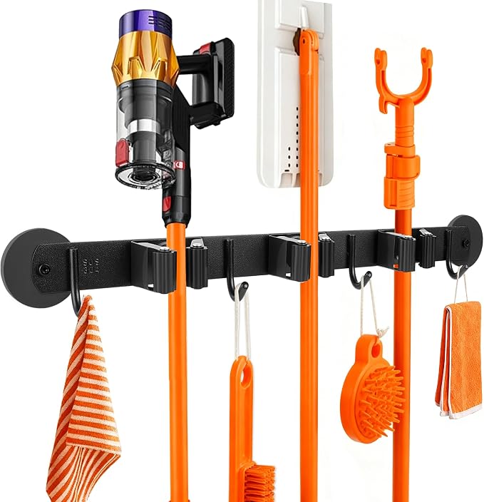Magnetic Broom Holder Wall Mount by Unknown