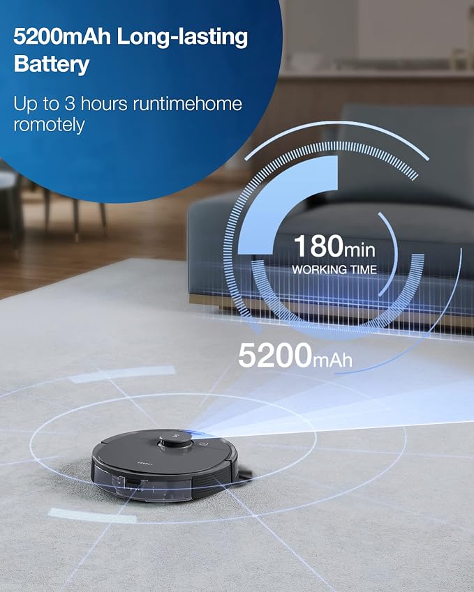 Ecovacs Deebot T8 Robot Vacuum and Mop Cleaner, Precise Laser Navigation - Image 6