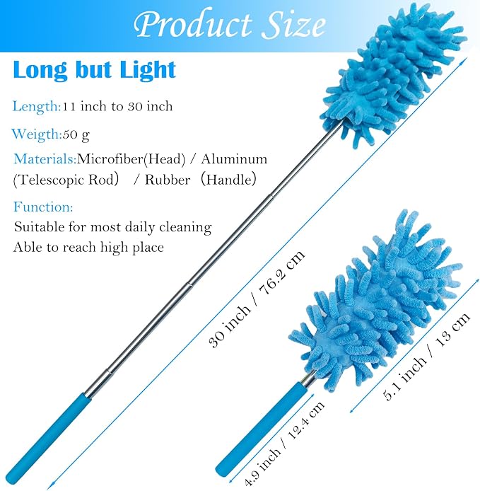 M-Jump 3 Pack Retractable Long-Reach Washable Duster - Image 2
