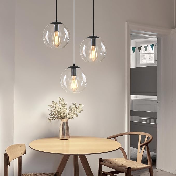 Globe Pendant Light, Modern Hanging Lighting Fixture, Classic Cluster Chandelier - Image 2