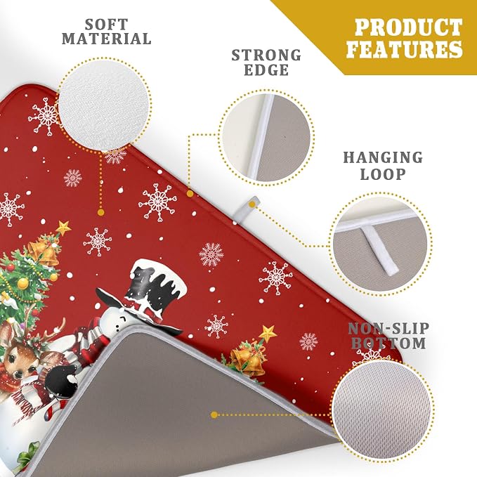 Christmas Snowman Dish Drying Mat - Image 4