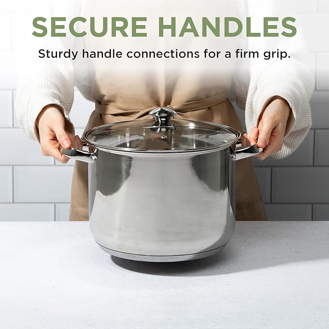 Ecolution Stainless Steel Stock Pot, Encapsulated Induction Ready Cooking Pot - Image 6