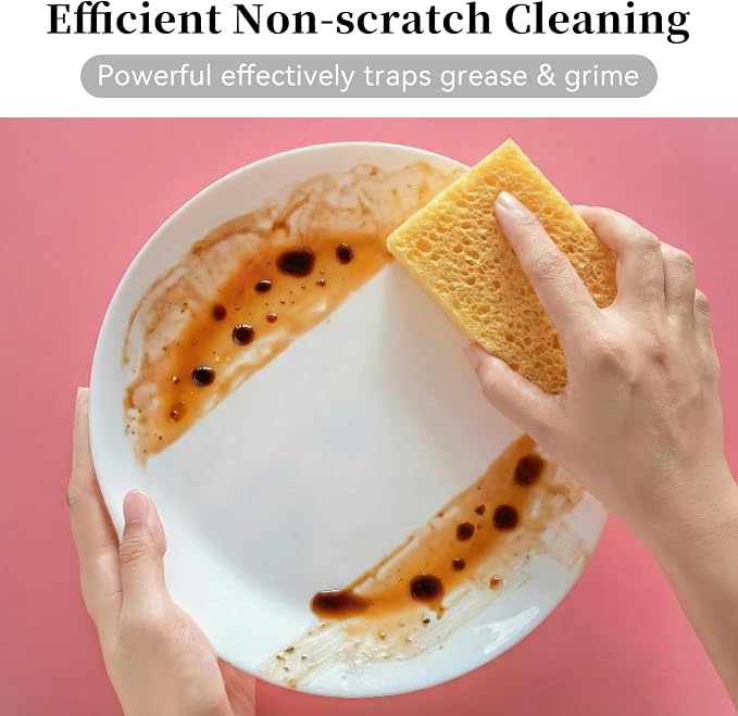 6 Pcs Kitchen Sponges for Dishes Cleaning, Non Scratch for Non Stick Cookware - Image 5