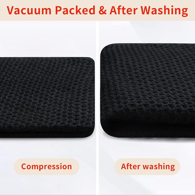Homaxy 100% Cotton Kitchen Towels and Dishcloths Set, 12 x 12 Inches and 13 x - Image 8