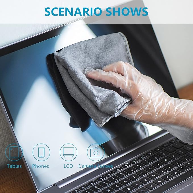 8 Pack Microfiber Screen Cleaning Cloth, Premium Double-Sided Suede Microfiber - Image 2
