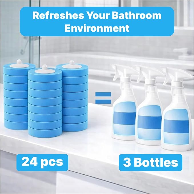 CiLoN 24pcs Disposable Toilet Brush Sponge Head Refills, 5-Layer Pre-Loaded - Image 6