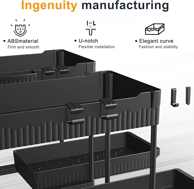 2 Pack Multi-Purpose Under Sink Organizers and Storage, 2026 Pull Out Cabinet - Image 5