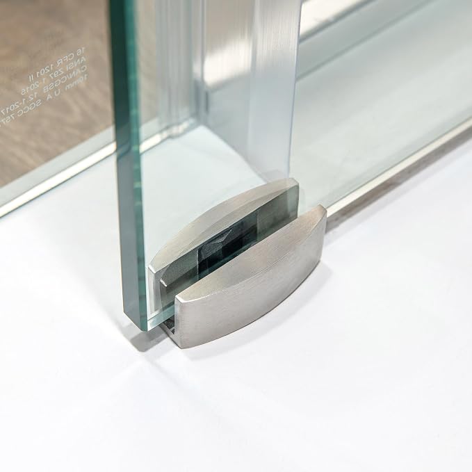 Woodbridge 57.5-60" Wx76 H Soft Close Frameless Shower Door, 3/8" - Image 13