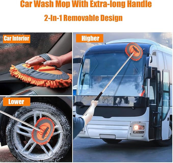 62" Car Wash Brush Mop Kit - Image 3