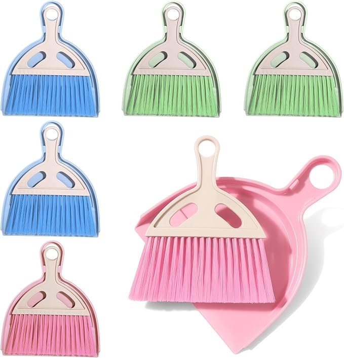 6 Pcs Small Dustpan and Brush Set Small Broom and Dustpan Set Whisk Broom and by Unknown