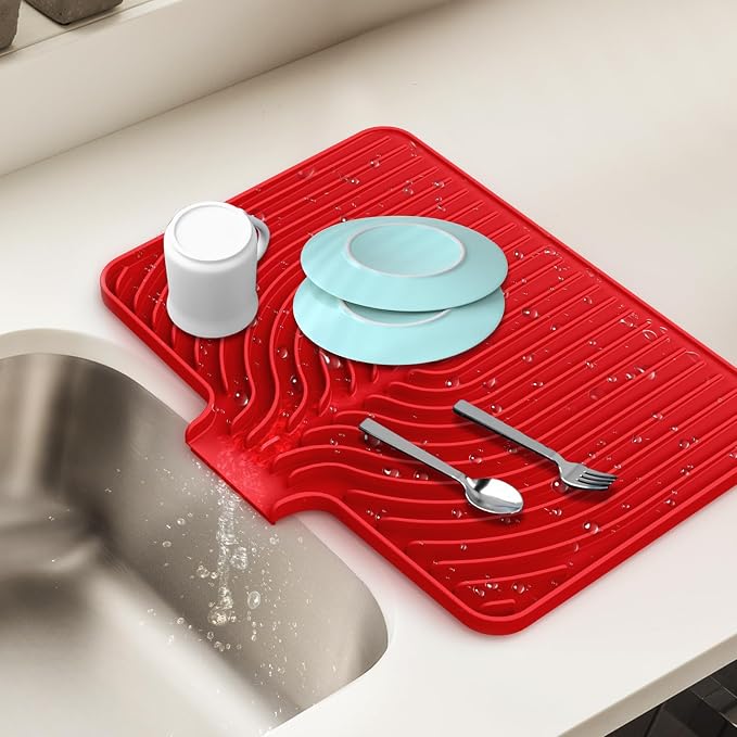 Dish Drying Mat for Kitchen Counter, by JACZZO