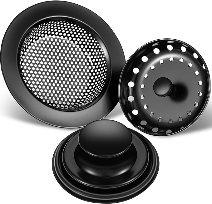 Mudder 3 Pcs Kitchen Sink Drain Strainer and Stopper Stainless Steel Garbage by Mudder