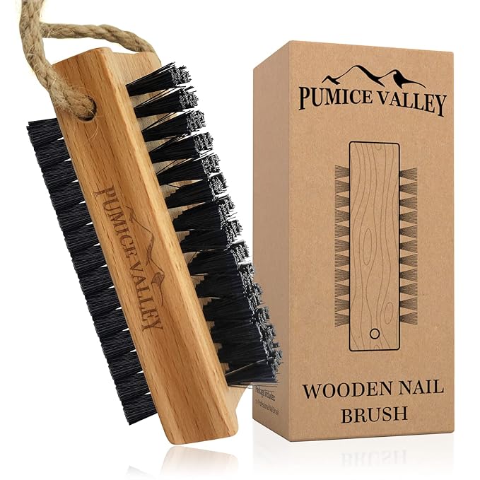 Wooden Cleaning Finger Nail Brush by PumiceValley