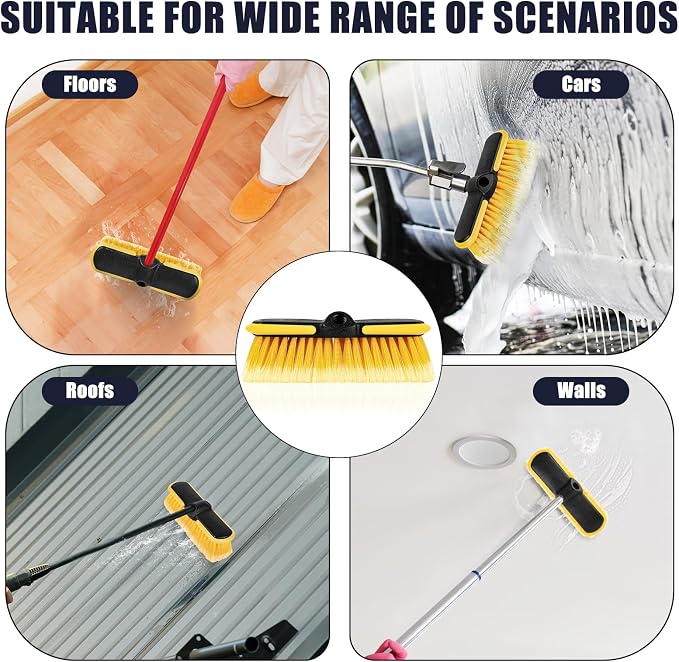 10 Inch Car Wash Brush Head, Scrub Brush Attachment - Image 6