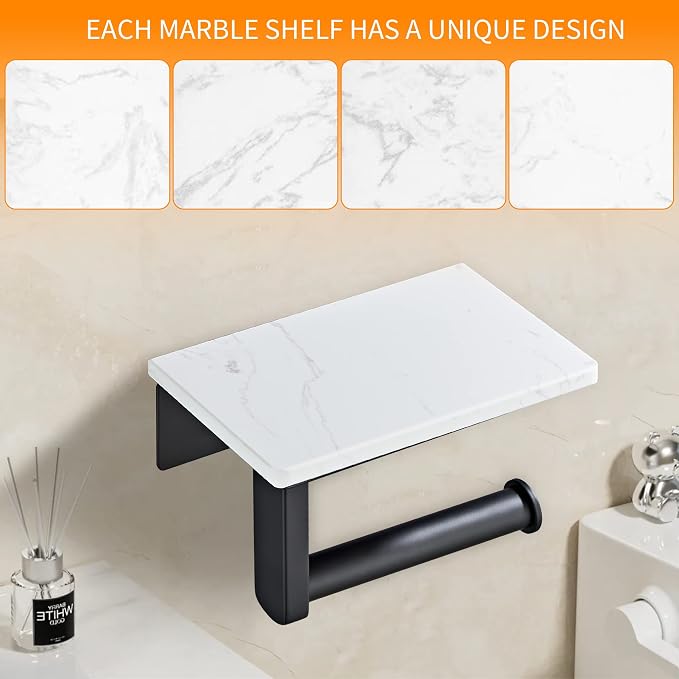 Matte Black Toilet Paper Holder - Image 5