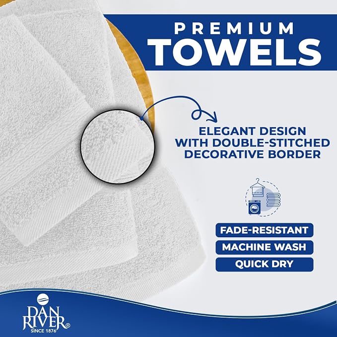 DAN RIVER 8 PC Luxury Bath Towels - Image 6