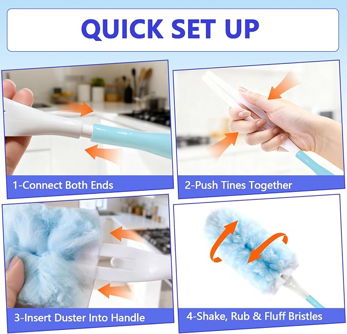 Heavy Duty Duster Refills for Swiffer Duster | 360° Unscented Disposable - Image 7