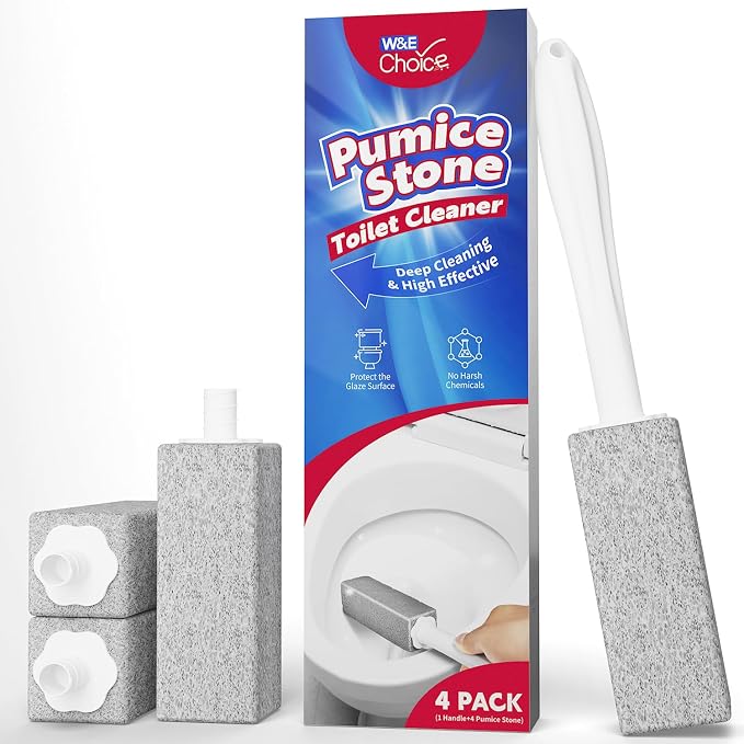 W&E Choice Toilet Pumice Stone 4 Pack, Pumice Stone by WEChoice