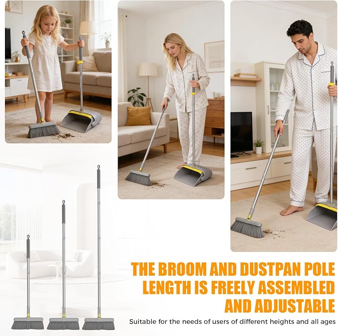Upgrade Broom and Dustpan Set 180° Rotatable Head - Image 3