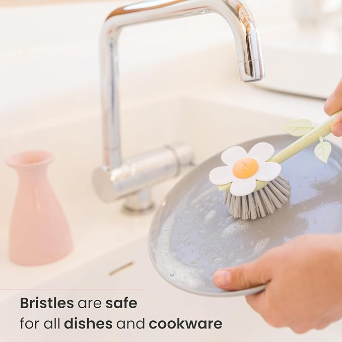Vigar Florganic Daisy-Shaped Dish Brush - Image 4