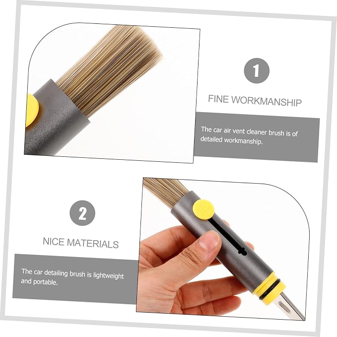 Car Air Vent Cleaning Brush Lightweight Interior Detailing Brush - Image 4