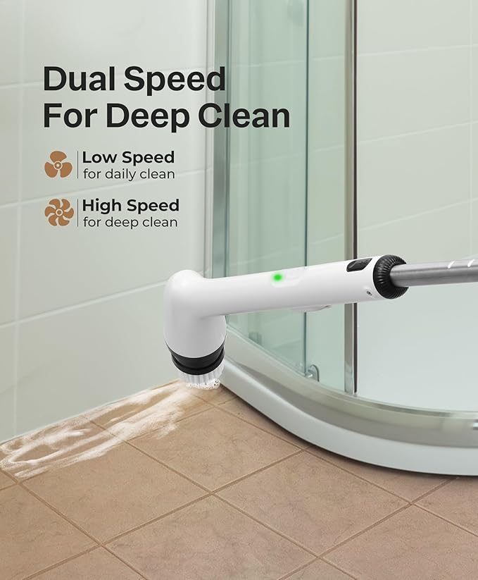 LyriFine Electric Spin Scrubber, New Full-Body IPX7 Waterproof Bathroom Cleaner - Image 4