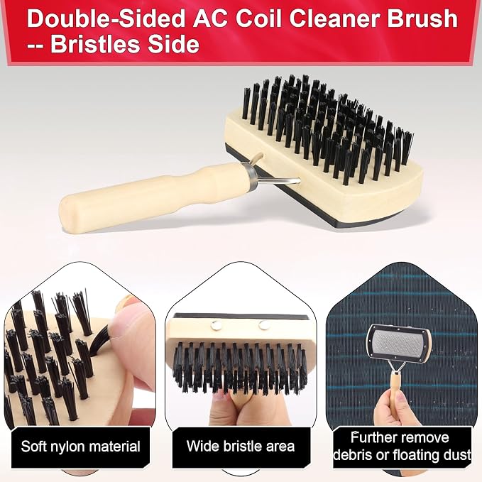 Coil Cleaner Brush for AC, Double Sided Air Conditioner Coil Cleaning Brush for - Image 4