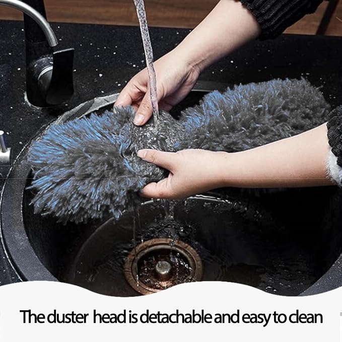 Cobweb Duster with Extension Pole, Ceiling Cobweb Cleaner Kit with 2 Duster - Image 4