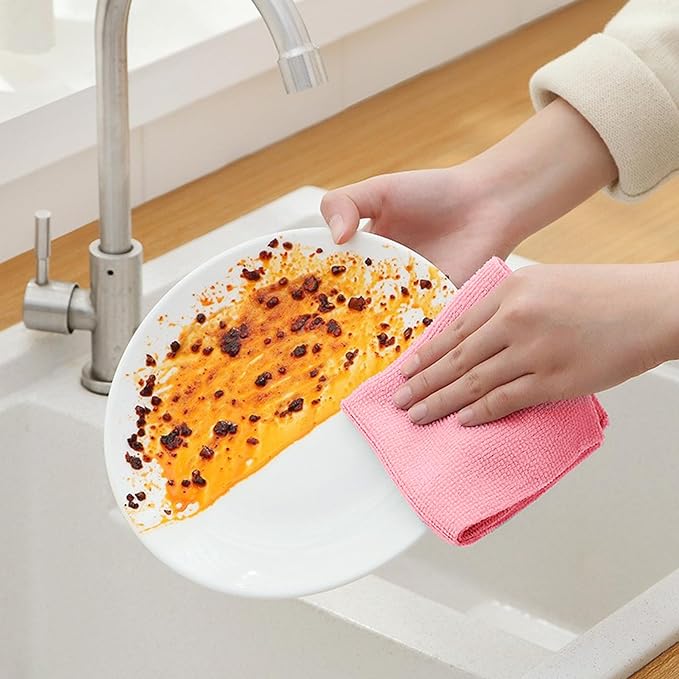 Microfiber Cleaning Cloth, Lint-Free Shop Towels Reusable, Bulk Rags in a Box - Image 2