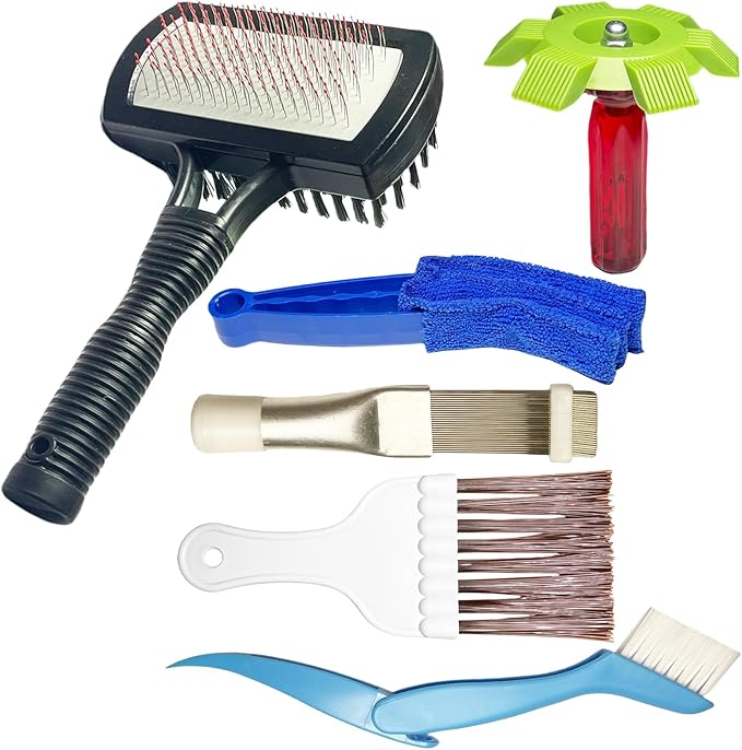 6-Piece Air Conditioner Fin Cleaning Kit HVAC Coil Cleaning Tool Set by Knugoua
