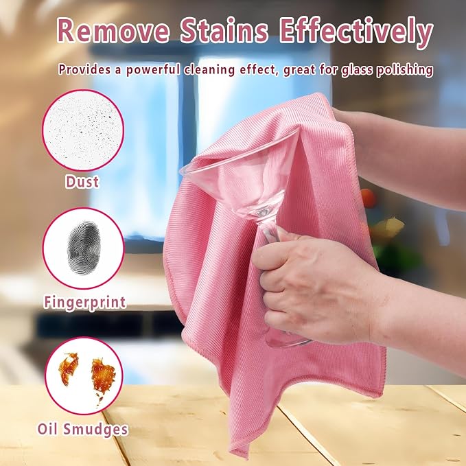 6 Pack Glass Cleaning Cloth Microfiber Cleaning Cloth - Image 3