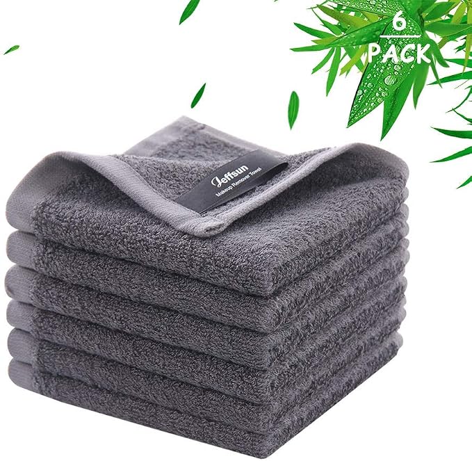 Wash Cloths 6 Pack, Super Soft & Skin Friendly Face Towel by Jeffsun