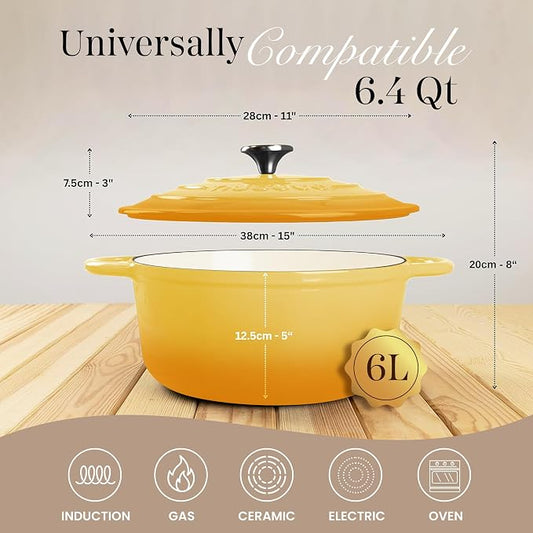 Nuovva Enamelled Cast Iron Dutch Oven Pot - Image 2