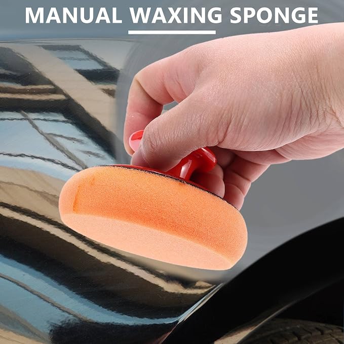 6Pcs/Set Car Wax Wash Polish Pad Sponge Cleaning Foam Kit Microfiber Applicator - Image 6