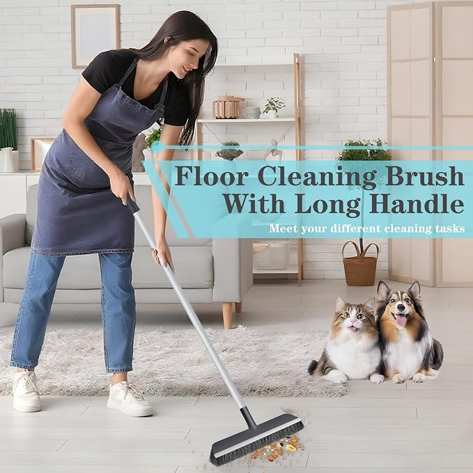 Floor Scrub Brush with Long Handle - Image 3