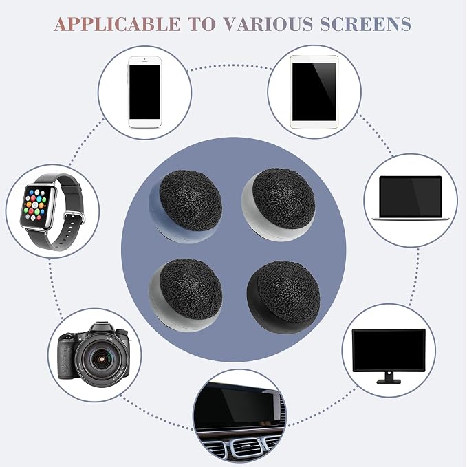 Suclain 4 Pack Touch Screen Cleaner Balls Phone Cleaning Ball Microfiber Touch - Image 6